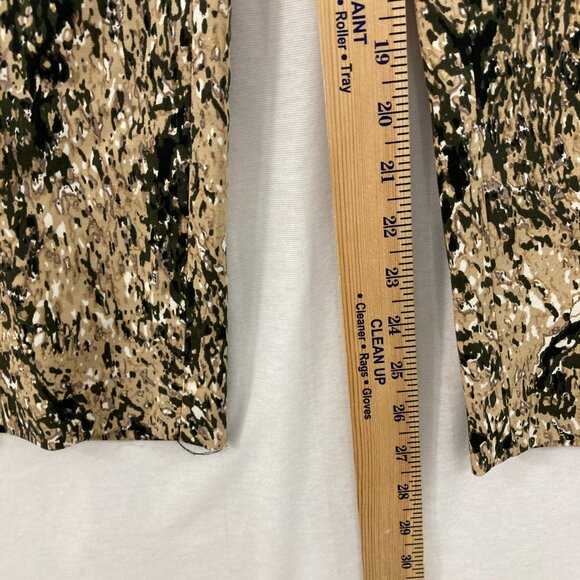 New Rafaella size 16 Black Tan Abstract Straight Leg Classic Fit Ankle Pants - Picture 8 of 12